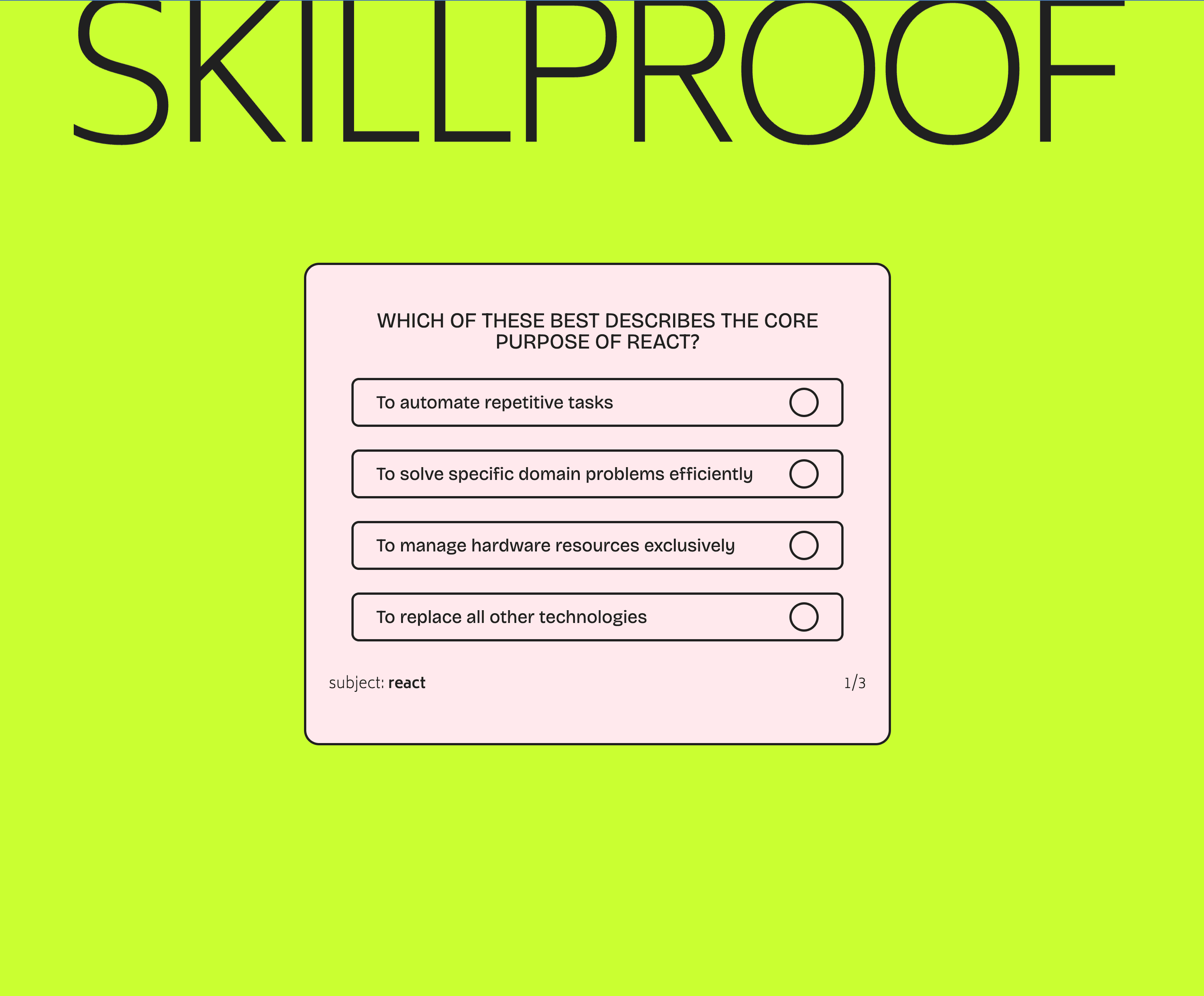 Skillproof
