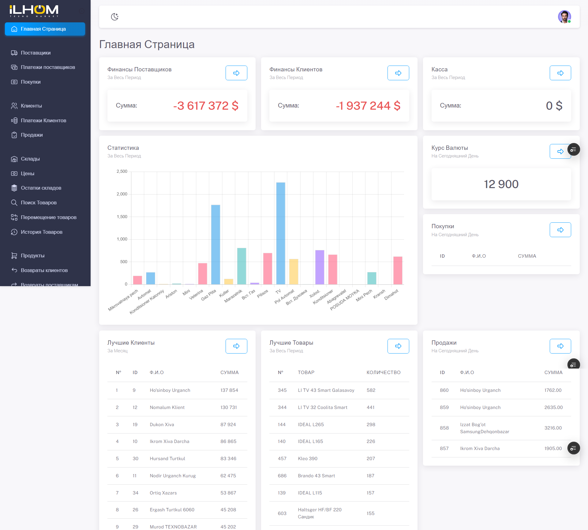 Ilhom Market - E-commerce Website